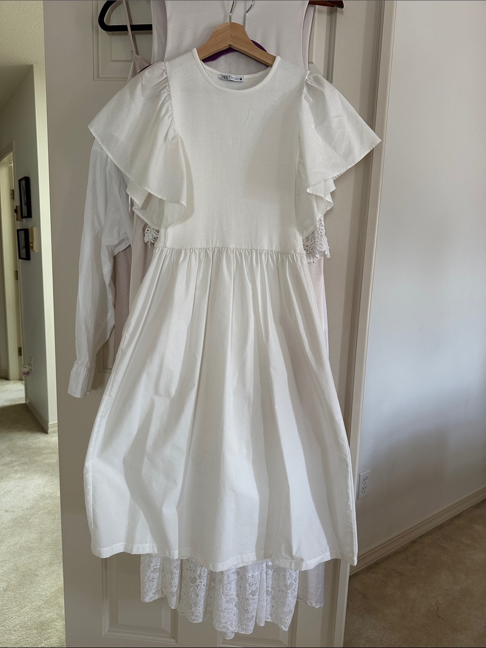 Zara flutter sleeve dress